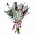 Baby's Breath Wrapped Heart Shaped Bouquet